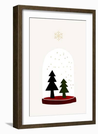 Dancing Snowflakes-Kubistika-Framed Giclee Print