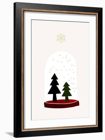 Dancing Snowflakes-Kubistika-Framed Giclee Print