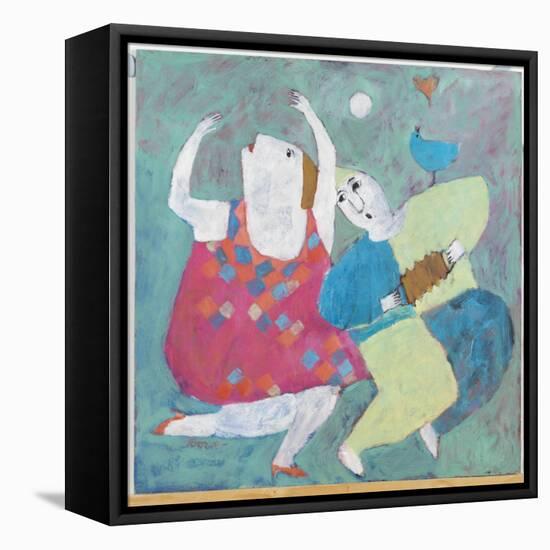 Dancing to His Tune, 2002-Susan Bower-Framed Premier Image Canvas