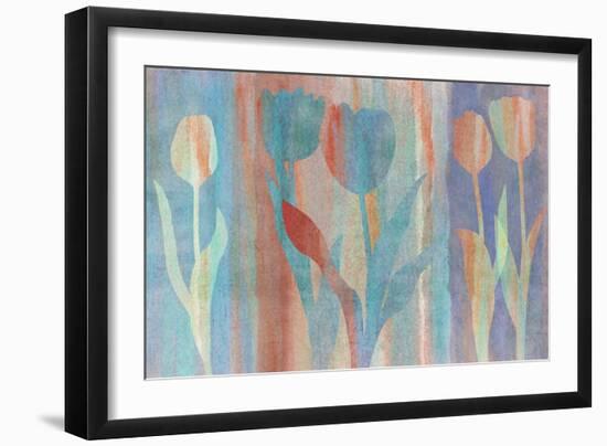 Dancing Tulips Blue Pink-Cora Niele-Framed Photographic Print