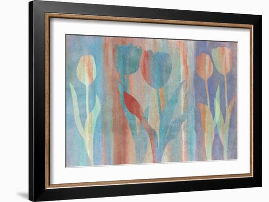 Dancing Tulips Blue Pink-Cora Niele-Framed Photographic Print