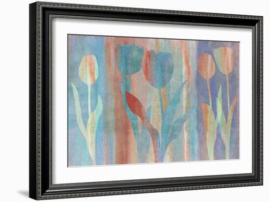 Dancing Tulips Blue Pink-Cora Niele-Framed Photographic Print