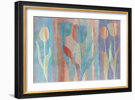 Dancing Tulips Blue Pink-Cora Niele-Framed Photographic Print