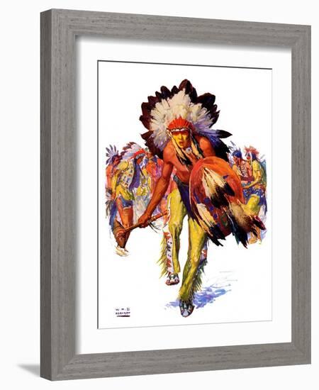 "Dancing Warrior,"April 4, 1936-William Henry Dethlef Koerner-Framed Giclee Print