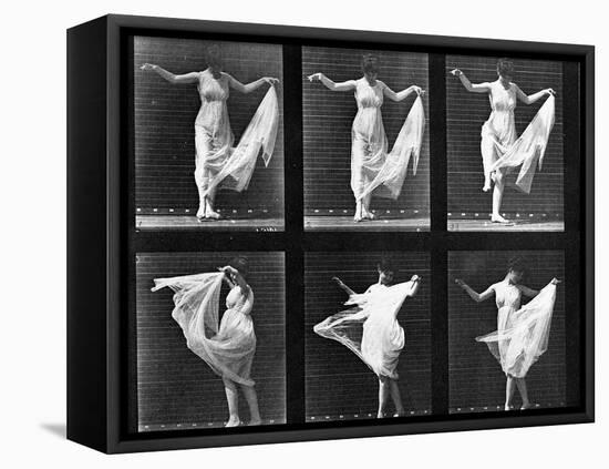 Dancing Woman, Plate 187 from 'Animal Locomotion', 1887 (B/W Photo)-Eadweard Muybridge-Framed Premier Image Canvas