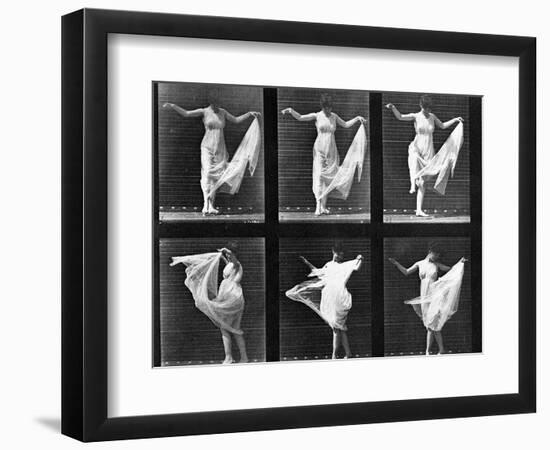 Dancing Woman, Plate 187 from 'Animal Locomotion', 1887 (B/W Photo)-Eadweard Muybridge-Framed Giclee Print