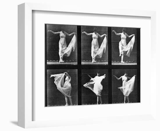 Dancing Woman, Plate 187 from 'Animal Locomotion', 1887 (B/W Photo)-Eadweard Muybridge-Framed Giclee Print