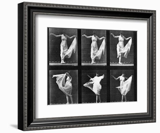 Dancing Woman, Plate 187 from 'Animal Locomotion', 1887 (B/W Photo)-Eadweard Muybridge-Framed Giclee Print