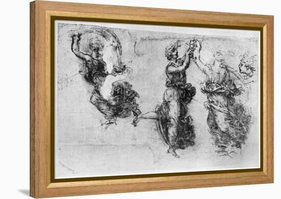 Dancing Women, Late 15th or Early 16th Century-Leonardo da Vinci-Framed Premier Image Canvas