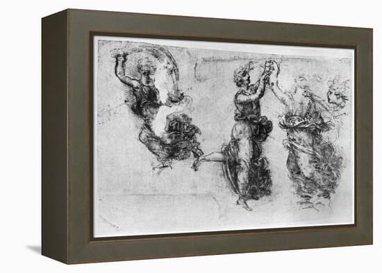 Dancing Women, Late 15th or Early 16th Century-Leonardo da Vinci-Framed Premier Image Canvas