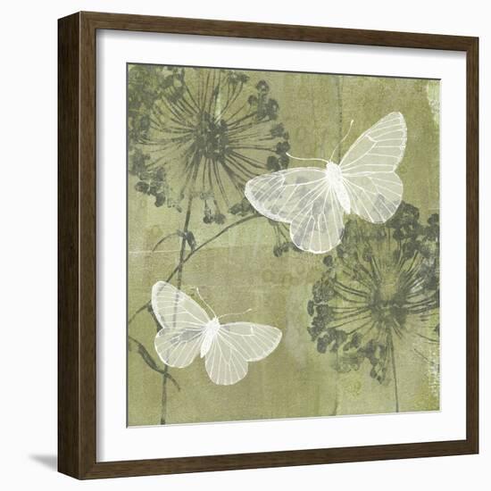 Dandelion and Wings II-Jennifer Goldberger-Framed Art Print