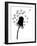 Dandelion Black And White-falonkoontz-Framed Art Print