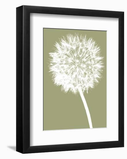 Dandelion (khaki)-Jenny Kraft-Framed Art Print