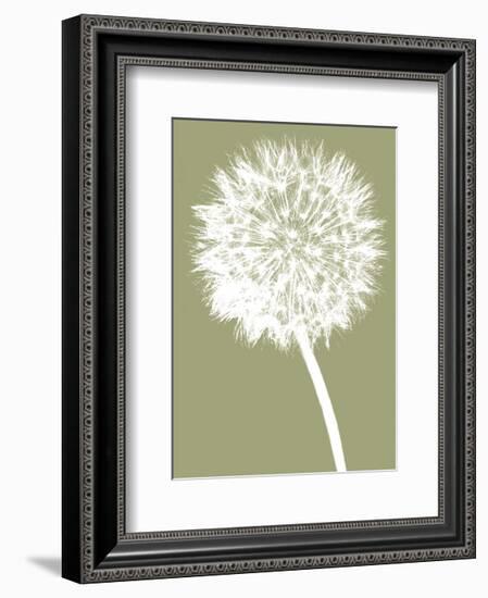 Dandelion (khaki)-Jenny Kraft-Framed Art Print