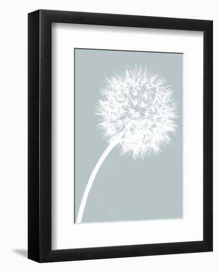 Dandelion Tilt (blue)-Jenny Kraft-Framed Art Print