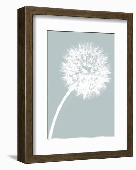 Dandelion Tilt (blue)-Jenny Kraft-Framed Art Print