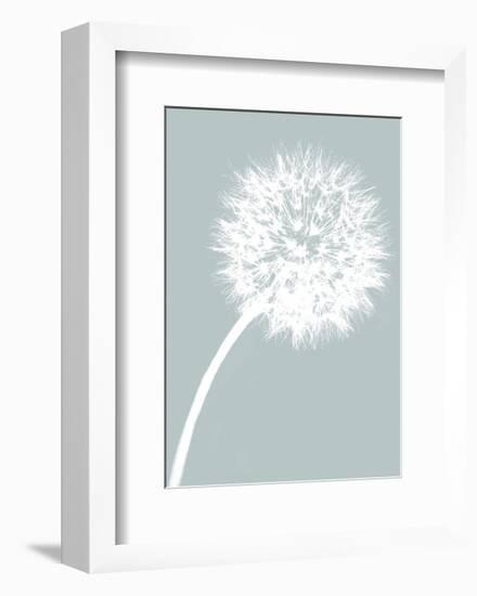 Dandelion Tilt (blue)-Jenny Kraft-Framed Art Print