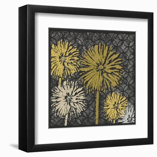 Dandelions on Circles Linked (Yellow)-Susan Clickner-Framed Giclee Print