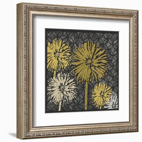 Dandelions on Circles Linked (Yellow)-Susan Clickner-Framed Giclee Print