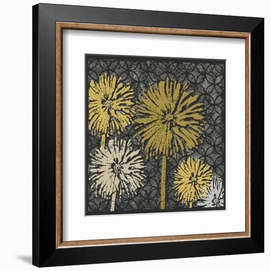 Dandelions on Circles Linked (Yellow)-Susan Clickner-Framed Giclee Print