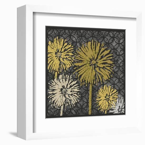 Dandelions on Circles Linked (Yellow)-Susan Clickner-Framed Giclee Print