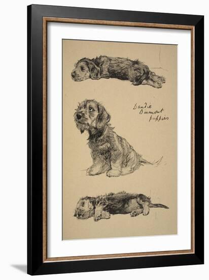 Dandie Dinmont Puppies, 1930, Just Among Friends, Aldin, Cecil Charles Windsor-Cecil Aldin-Framed Giclee Print