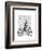 Dandy Deer on Vintage Bicycle-Fab Funky-Framed Art Print