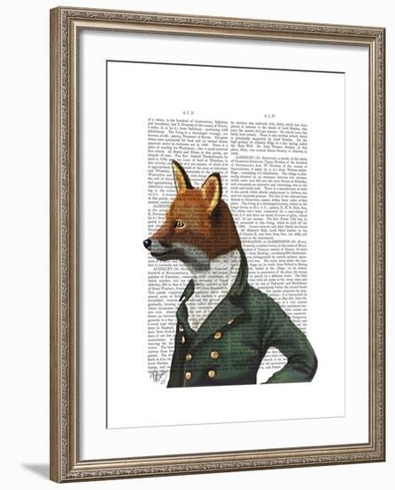 Dandy Fox Portrait-Fab Funky-Framed Art Print