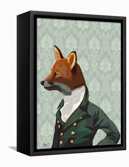 Dandy Fox Portrait-Fab Funky-Framed Stretched Canvas