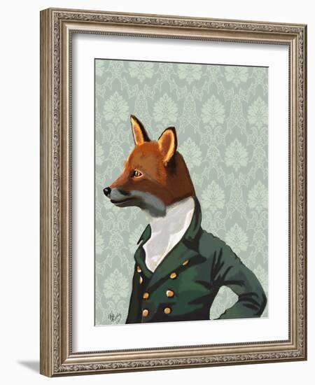 Dandy Fox Portrait-Fab Funky-Framed Art Print