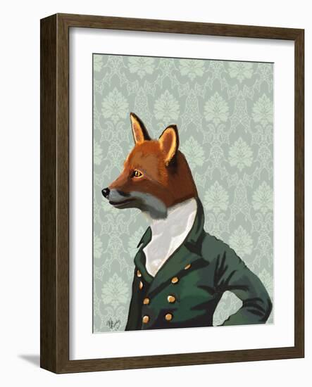 Dandy Fox Portrait-Fab Funky-Framed Art Print