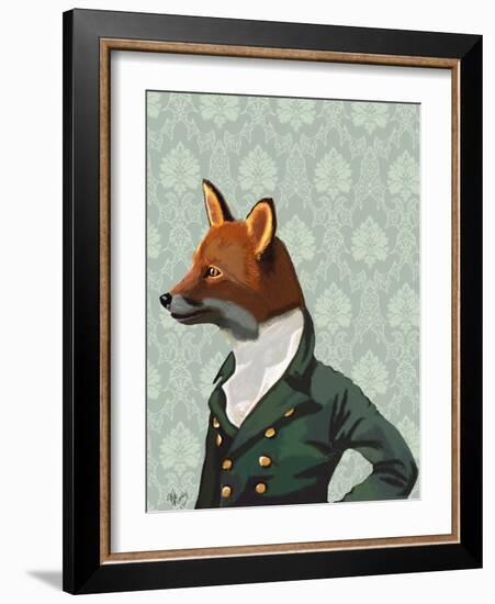 Dandy Fox Portrait-Fab Funky-Framed Art Print