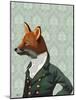 Dandy Fox Portrait-Fab Funky-Mounted Art Print