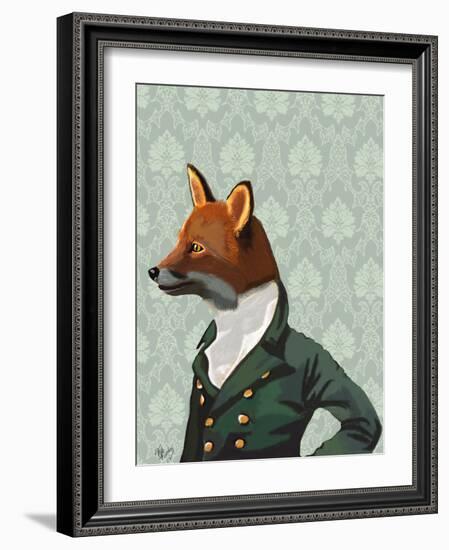 Dandy Fox Portrait-Fab Funky-Framed Art Print