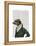 Dandy Meerkat Portrait-Fab Funky-Framed Stretched Canvas