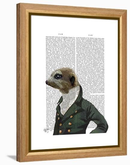 Dandy Meerkat Portrait-Fab Funky-Framed Stretched Canvas