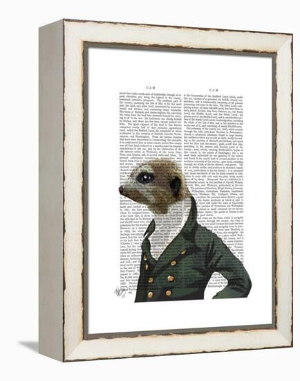 Dandy Meerkat Portrait-Fab Funky-Framed Stretched Canvas