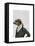 Dandy Meerkat Portrait-Fab Funky-Framed Stretched Canvas