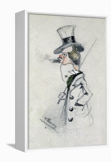 Dandy with a Cigar, 1857 (Pencil on Paper)-Claude Monet-Framed Premier Image Canvas