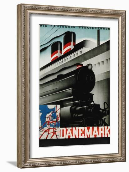 Danemark Travel Poster-null-Framed Giclee Print