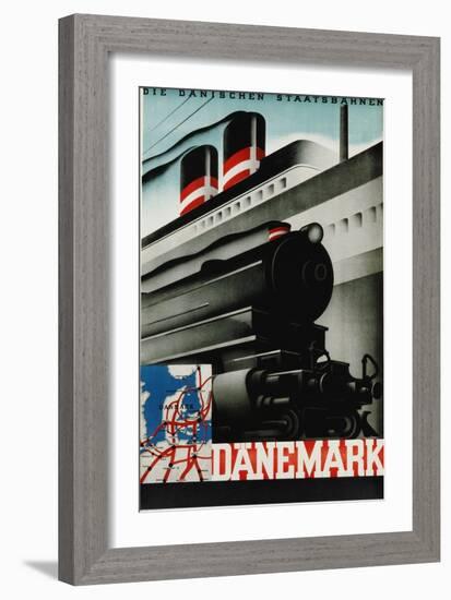 Danemark Travel Poster-null-Framed Giclee Print