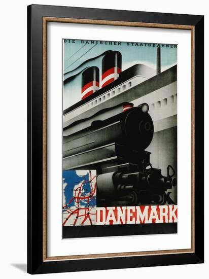 Danemark Travel Poster-null-Framed Giclee Print
