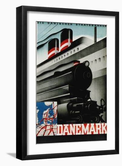 Danemark Travel Poster-null-Framed Giclee Print