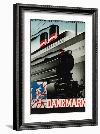 Danemark Travel Poster-null-Framed Giclee Print