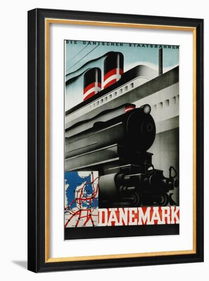 Danemark Travel Poster-null-Framed Giclee Print