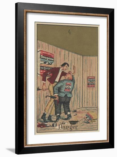 Danger', Advertisement for Kendal Mfg. Co. 'soapine', C.1880-American School-Framed Giclee Print