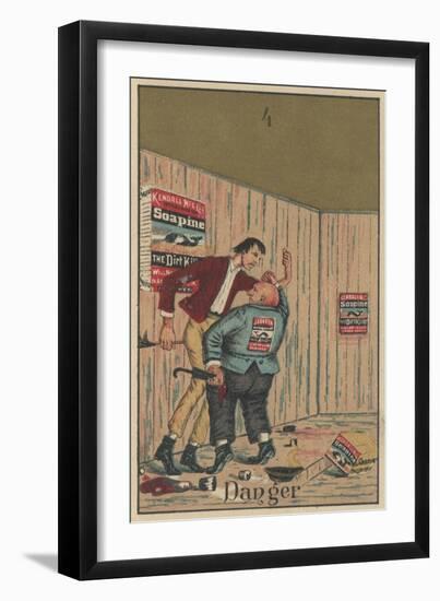 Danger', Advertisement for Kendal Mfg. Co. 'soapine', C.1880-American School-Framed Giclee Print