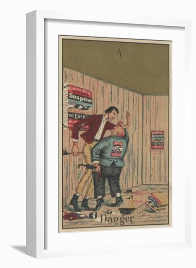 Danger', Advertisement for Kendal Mfg. Co. 'soapine', C.1880-American School-Framed Giclee Print