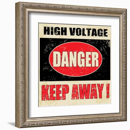 Danger High Voltage-radubalint-Framed Art Print