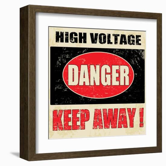 Danger High Voltage-radubalint-Framed Art Print